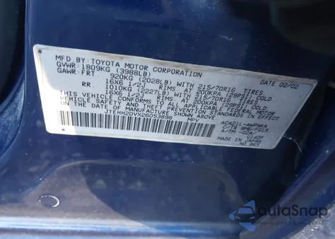 2002 Toyota Rav4 z USA, uszkodzony, nr VIN JTEHH20VX26053898